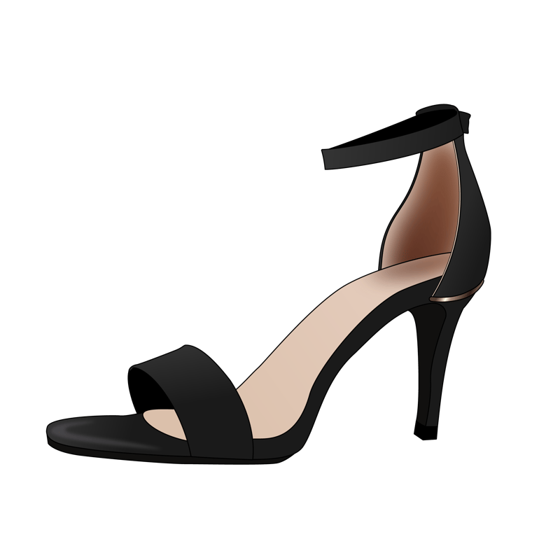 バーサンダル(front strap sandal,front strap sandals)のイラスト