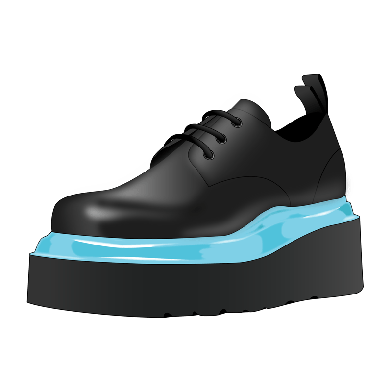 プラットフォームソール(platform sole)のイラスト