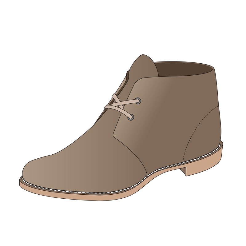チャッカブーツ(chukka boots)のイラスト