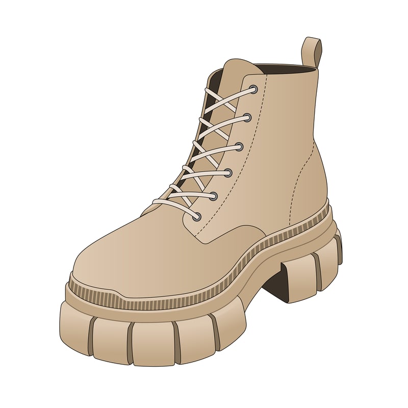 トラックソールブーツ(track sole boots)のイラスト
