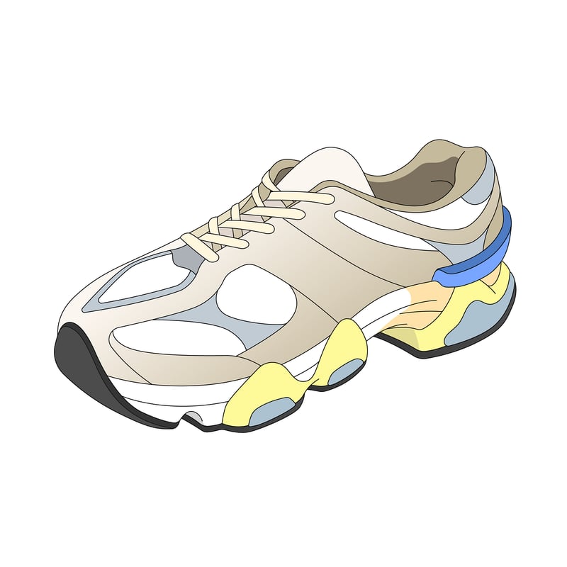 ハイテクスニーカー(high tech sneaker)のイラスト