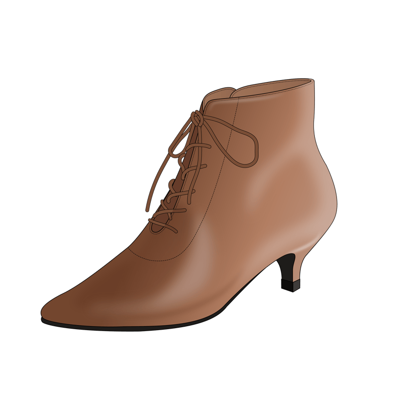レースアップブーツ(lace-up boots)のイラスト
