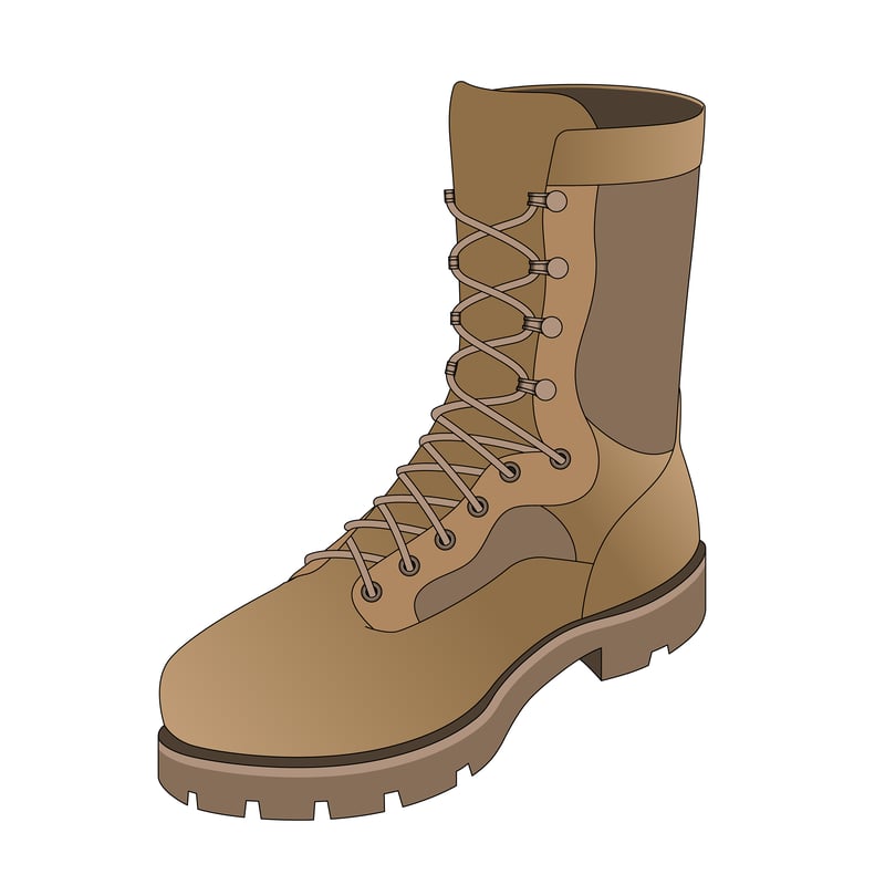 ミリタリーブーツ(military boots)のイラスト