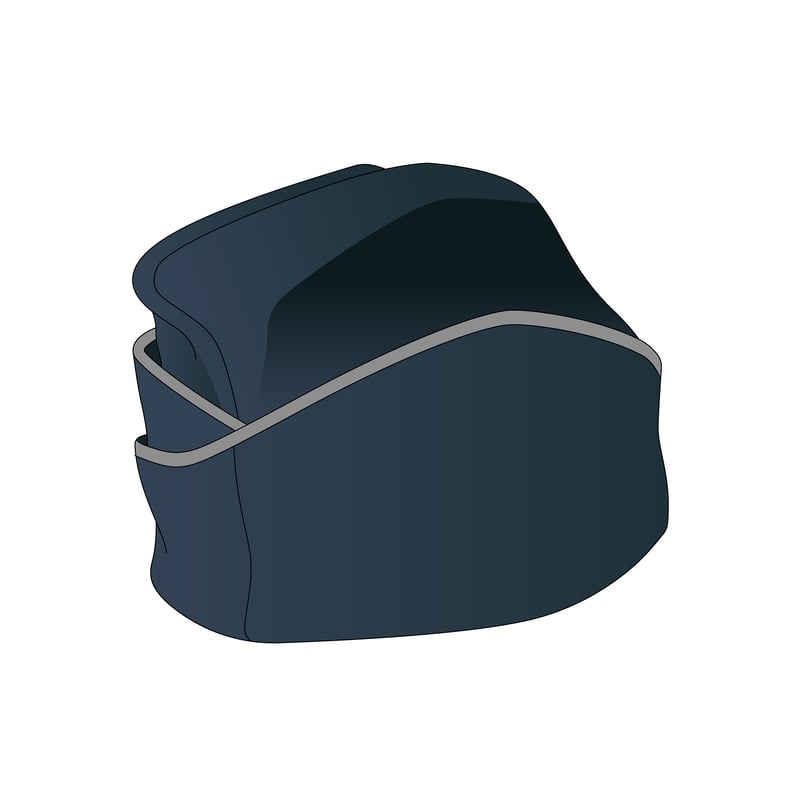 ギャリソンキャップ(garrison cap,overseas cap)のイラスト