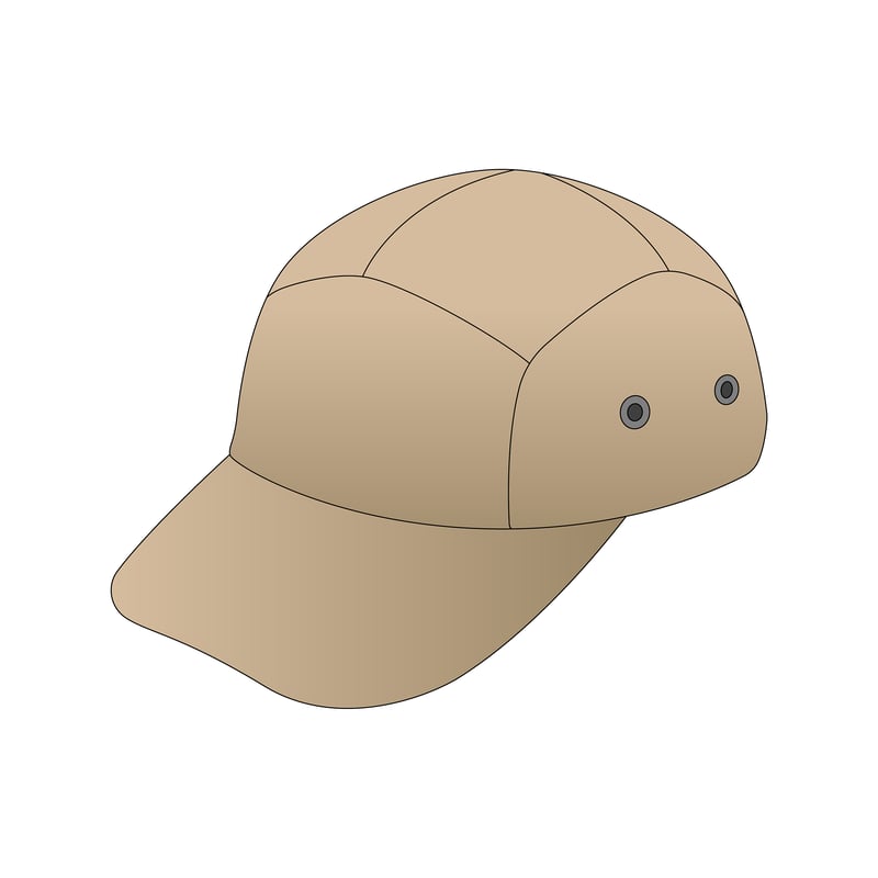 ジェットキャップ(jet cap,five panel)のイラスト