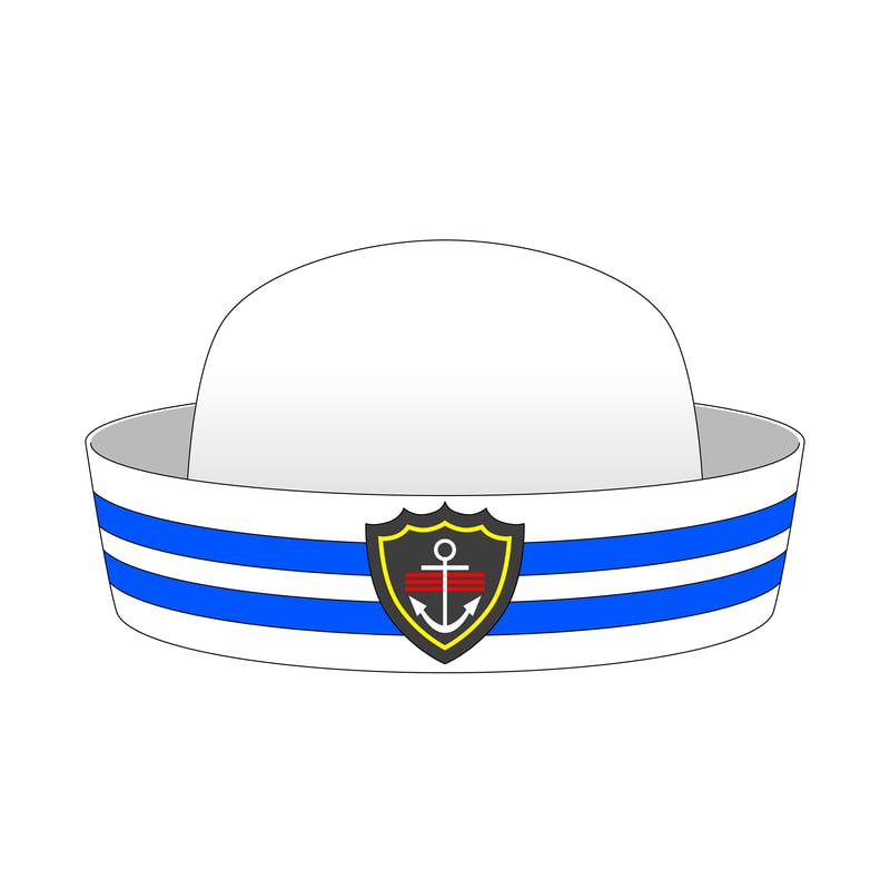 セーラーハット(sailor hat)のイラスト