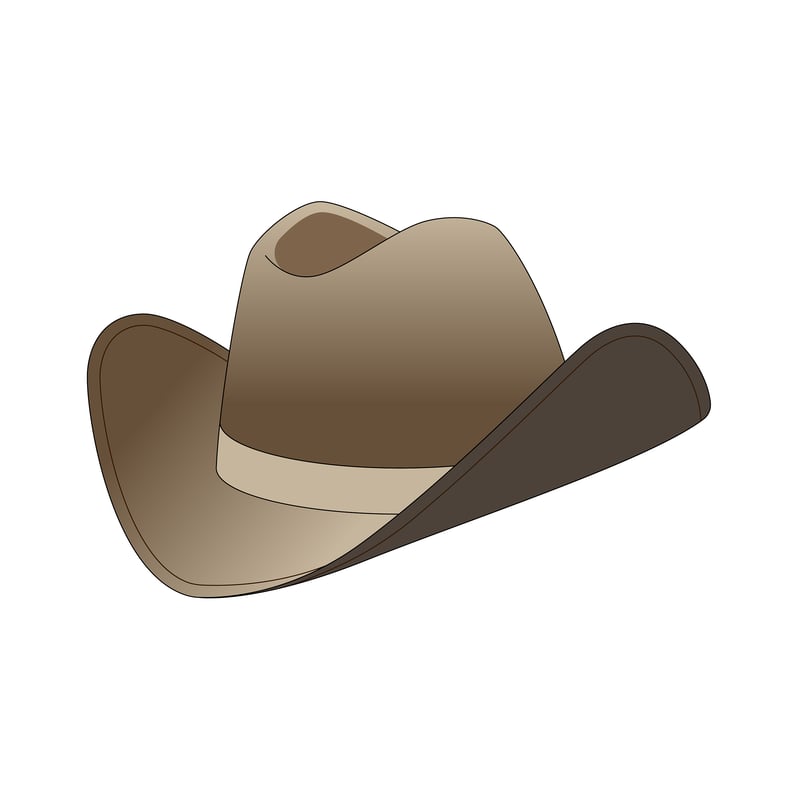 テンガロンハット(ten-gallon hat)のイラスト