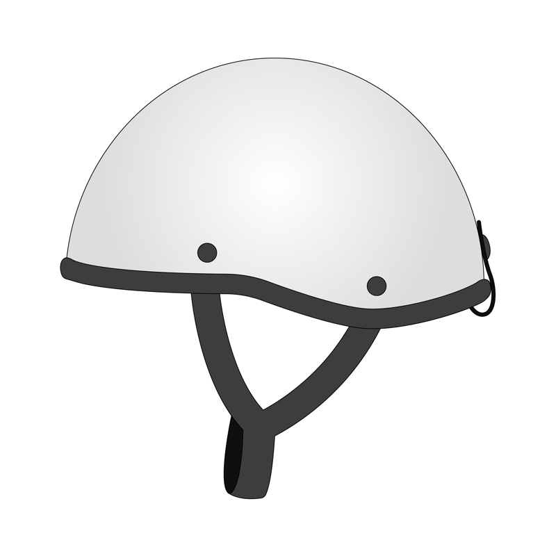 ハーフヘルメット(half helmet)のイラスト