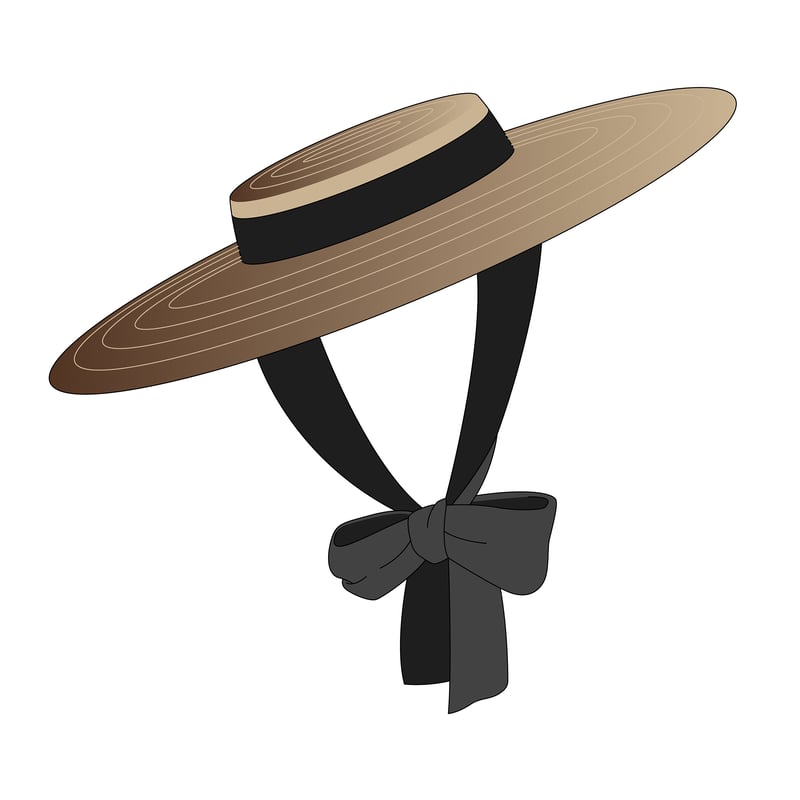 ベルジェールハット(bergere hat)のイラスト