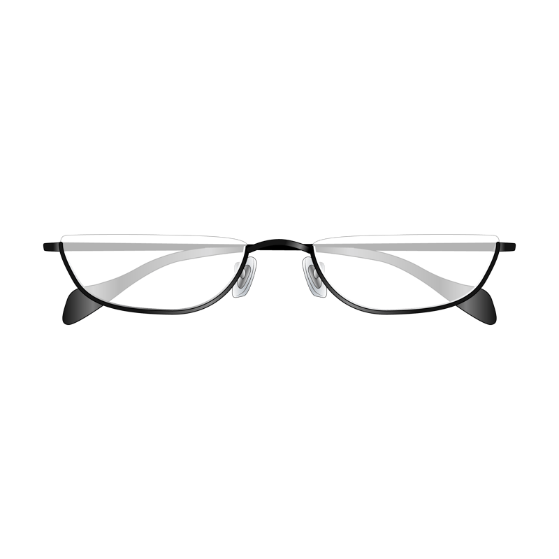 ハーフムーン(half-moon glasses)のイラスト