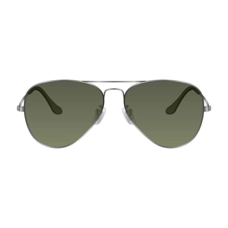 マッカーサーグラス(MacArthur glasses,aviator glasses)のイラスト