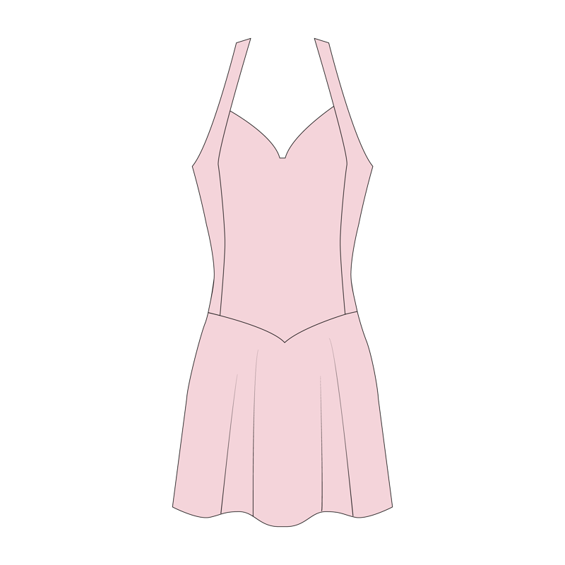 ワンピース水着(one-piece swimwear)のイラスト