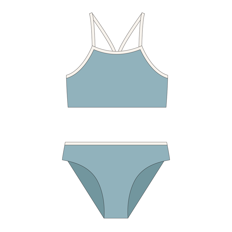 タンキニ(tank-top bikini)のイラスト