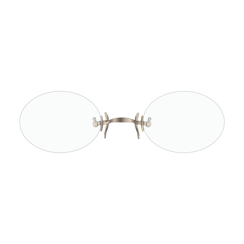 パンスネ(pince nez)のイラスト