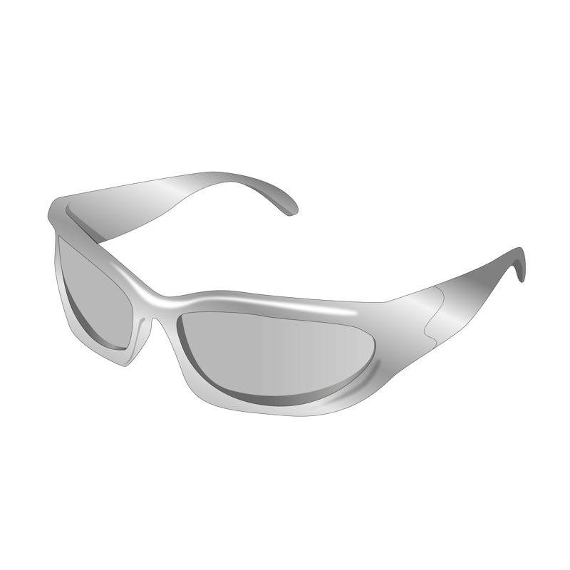 ラップアラウンド(wraparound glasses)のイラスト