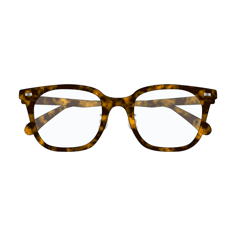 べっ甲メガネ(bekkou glasses)のイラスト