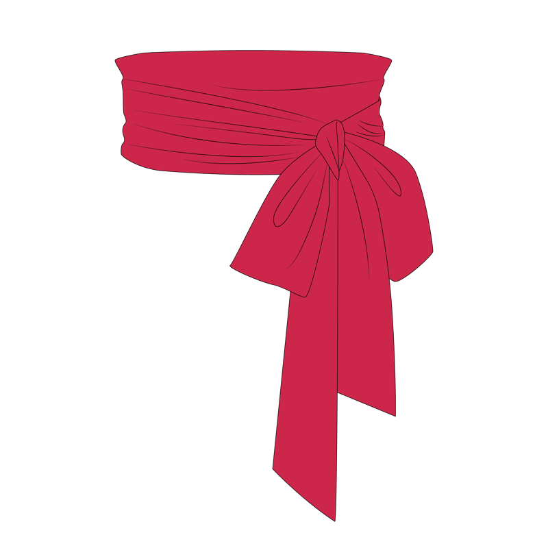 サッシュベルト(sash belt)のイラスト