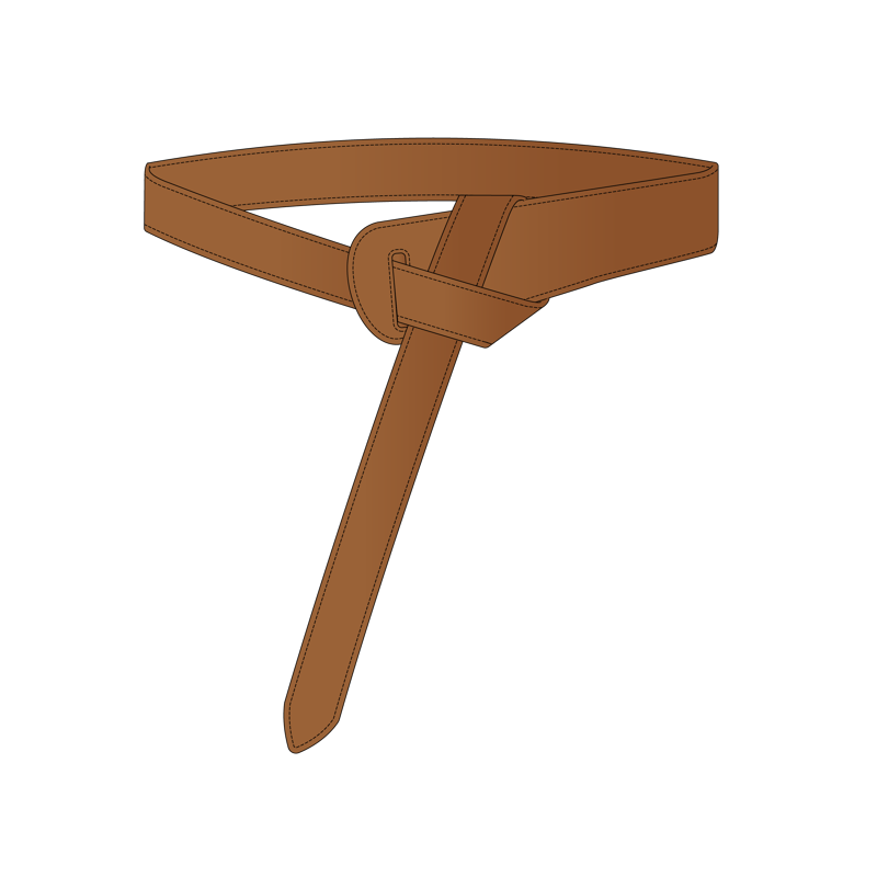 タイ・ベルト(tie belt)のイラスト