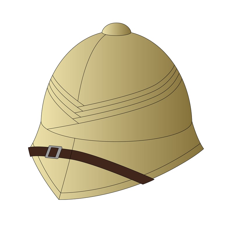 ピスヘルメット(pith helmet)のイラスト