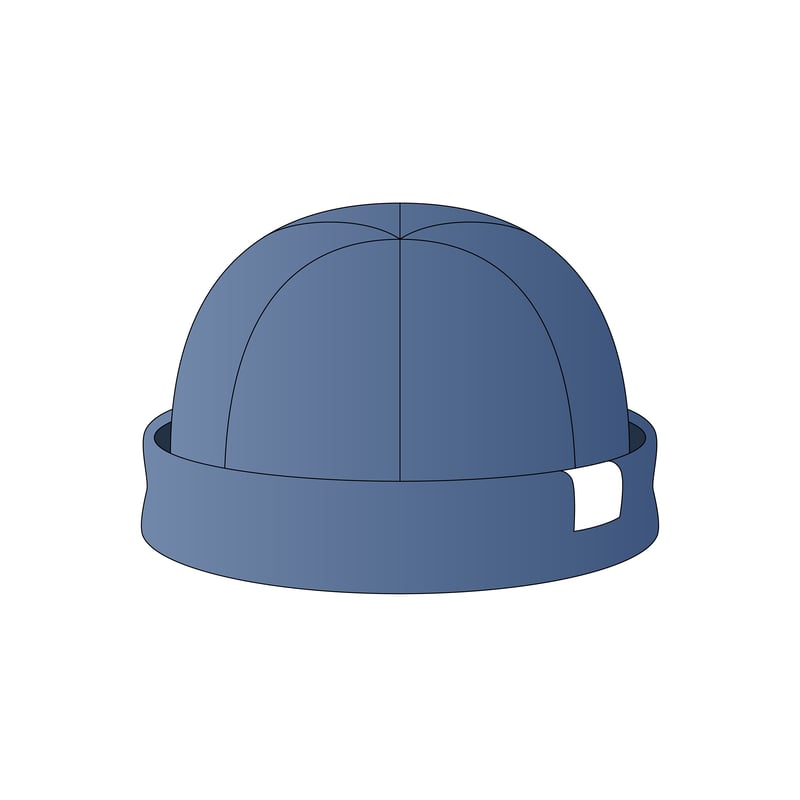 ロール帽(roll cap)のイラスト