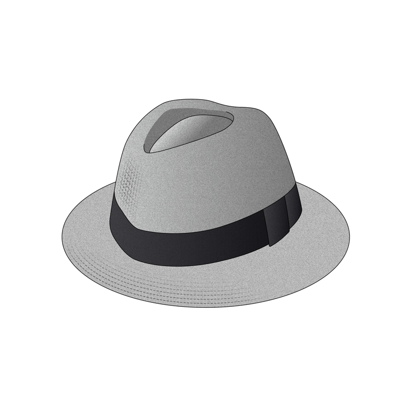 パナマハット(panama hat)のイラスト