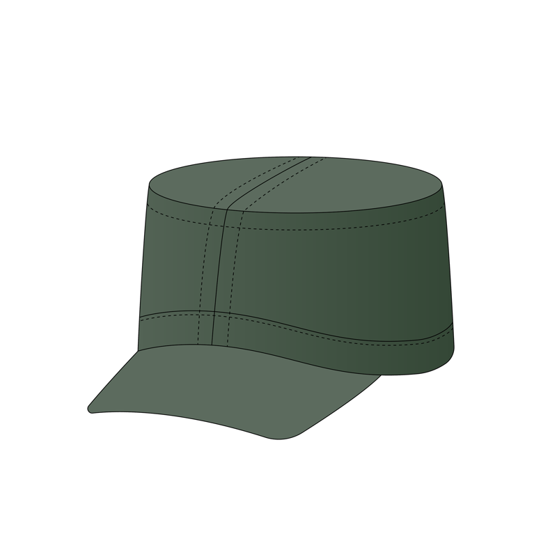 ミリタリーキャップ(military cap)のイラスト