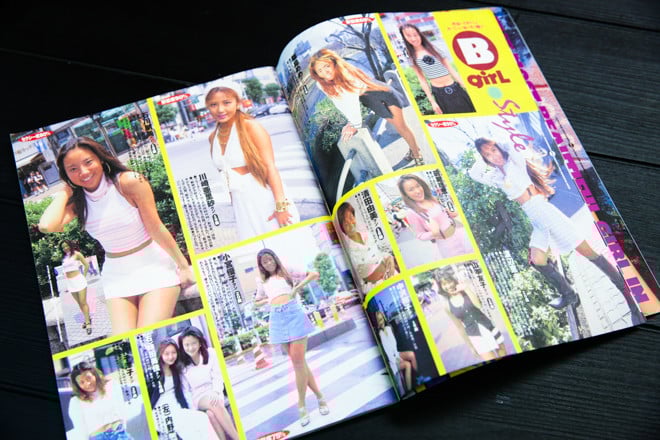 スナップ写真が掲載されているギャル誌「エッグ（egg）」の誌面