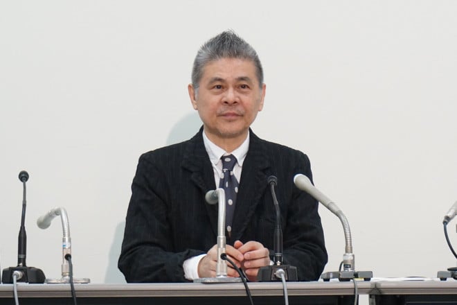「ほぼ日」を主宰する糸井重里(ジャスダック上場時の会見の様子)