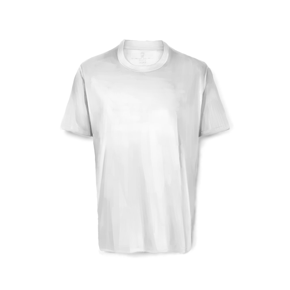 ブルネロ クチネリ コットzンジャージークルーネックTシャツ