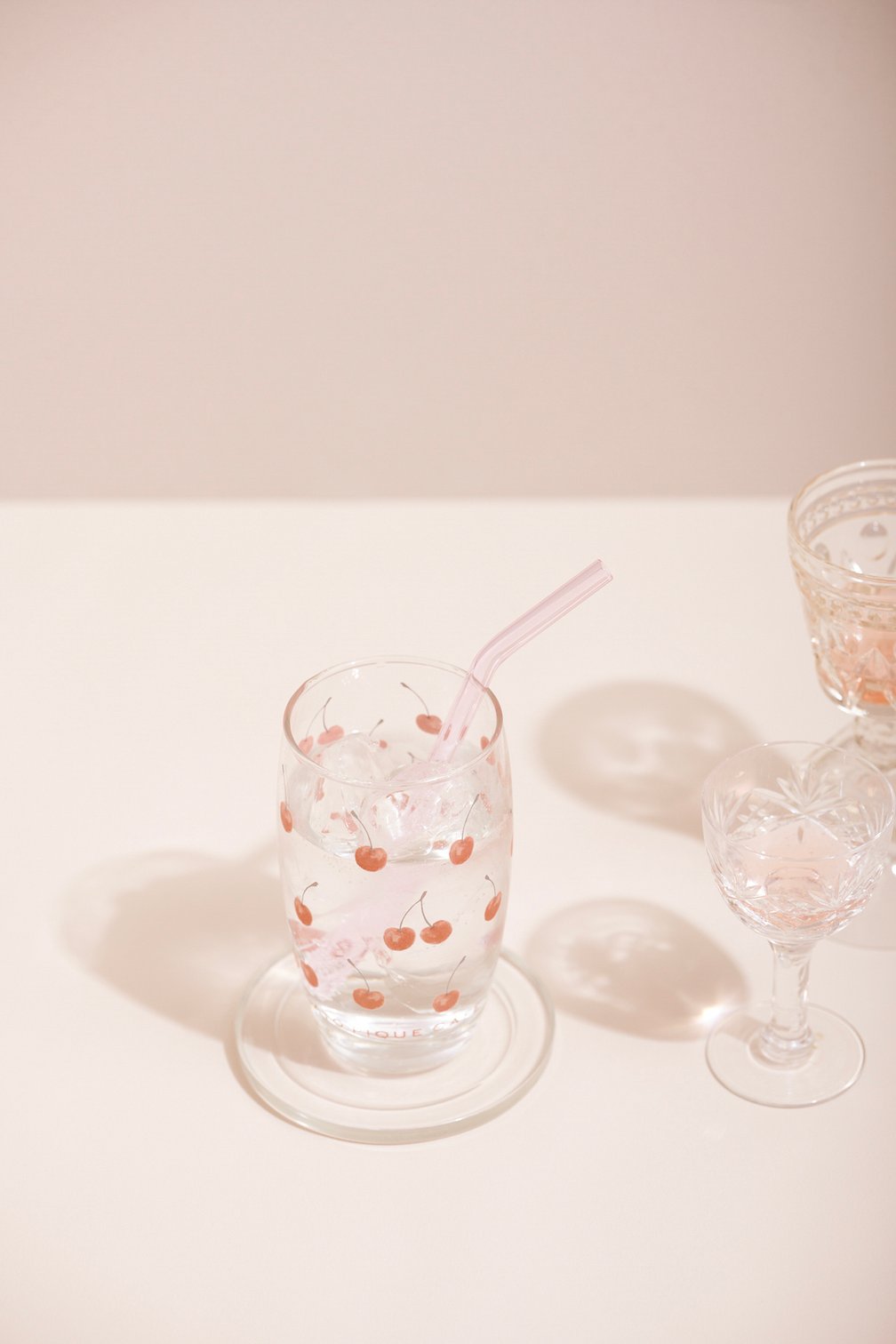 ジェラート ピケ カフェ チェリーモチーフ グラス