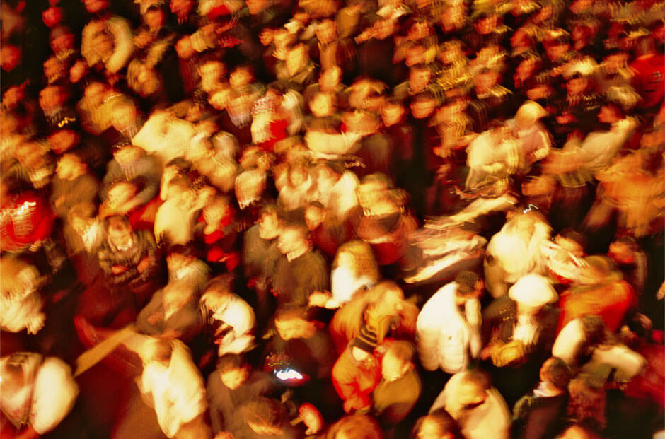 Nan Goldin, The crowd, Paternò, 2004, Dye sublimation prints on aluminum, 20 x 30 in. (50.8 x 76.2 cm)(24968)