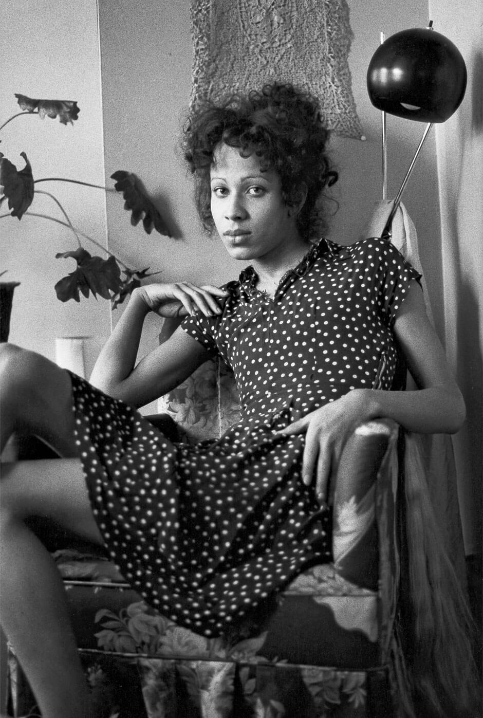 Nan Goldin, Roommate in her chair, Boston, 1972, Silver gelatin print, 20 x 16 in. (50.8 cm x 40.6 cm)(21602)