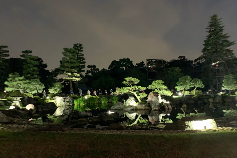 ショー会場となった清流園