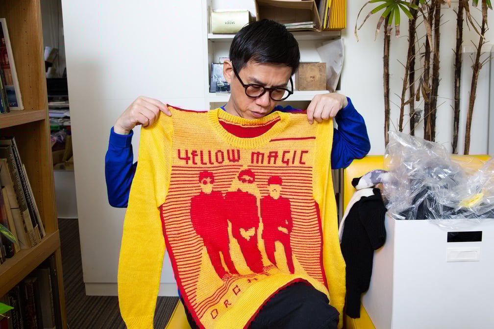 YMO ニット イエロー?マジック?オーケストラ グッズ 教授