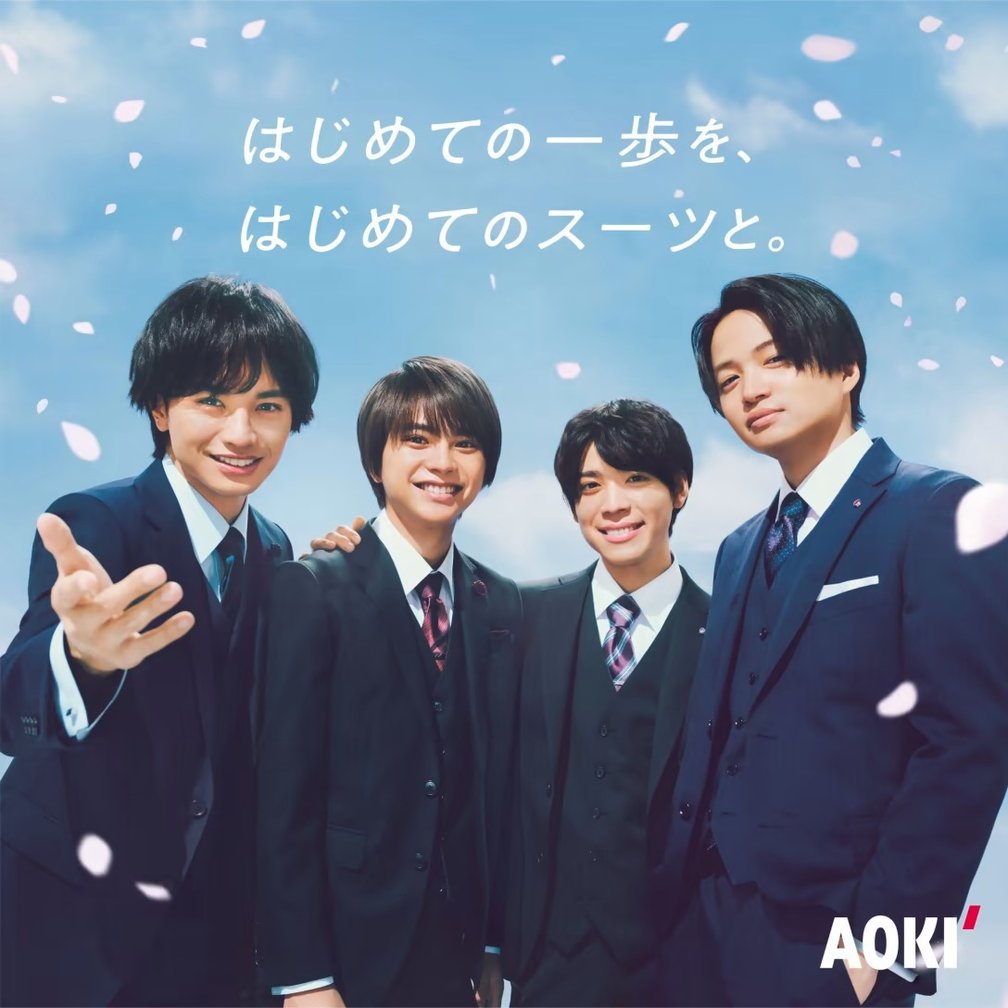 Sexy Zoneを起用したAOKIのキャンペーンヴィジュアル