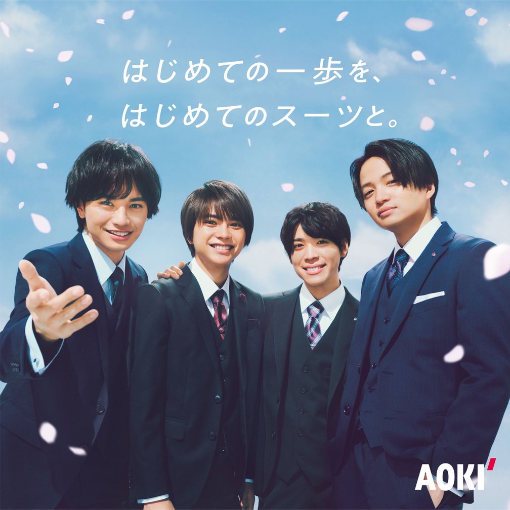 Sexy Zoneを起用したAOKIのキャンペーンヴィジュアル