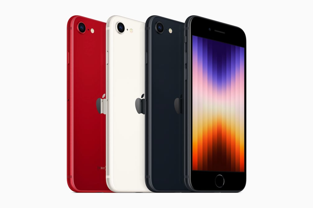 アップルの5G対応新型iPhone SEの製品ヴィジュアル