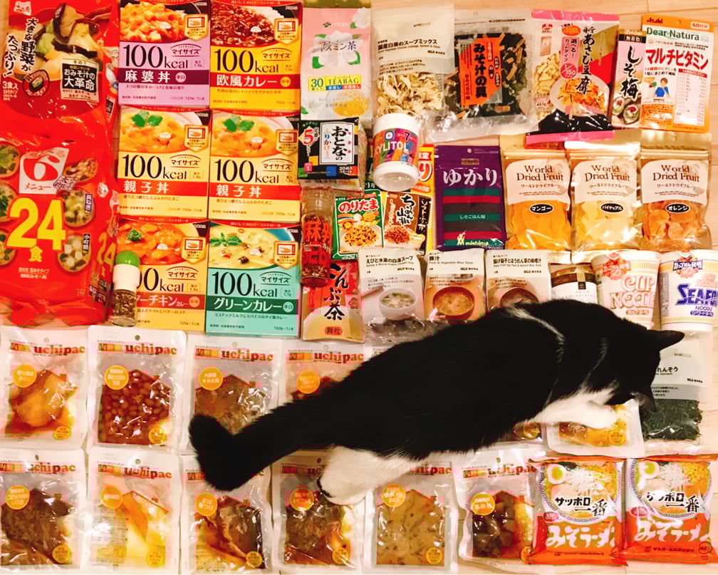 日本から持ってきたレトルト食品
