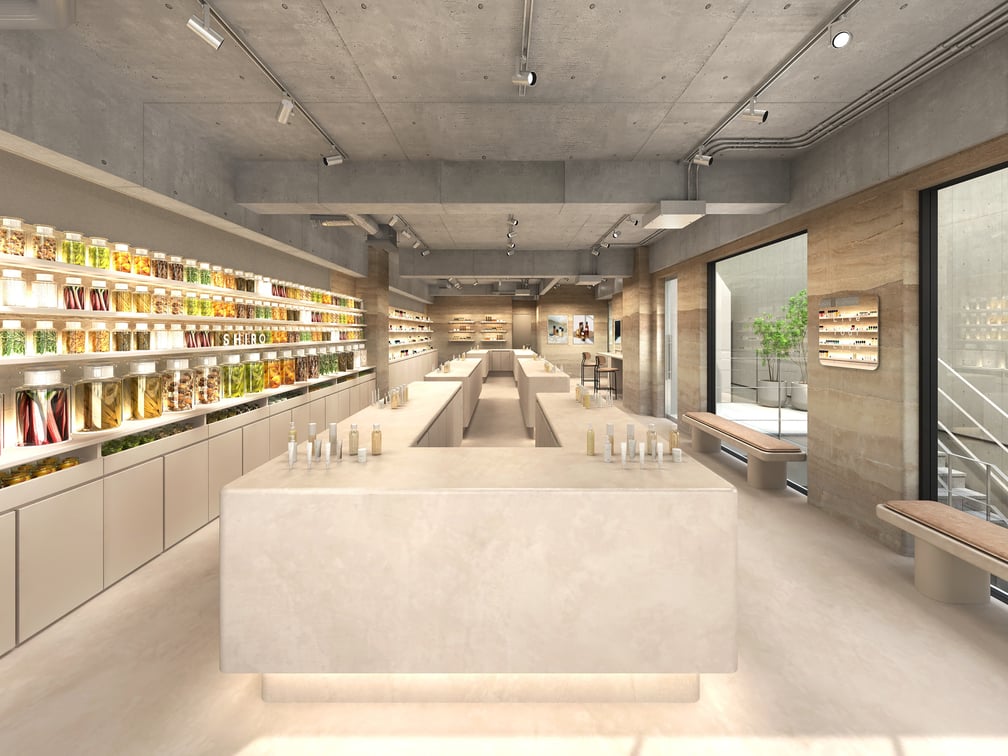 SHIRO 表参道本店の内観イメージ