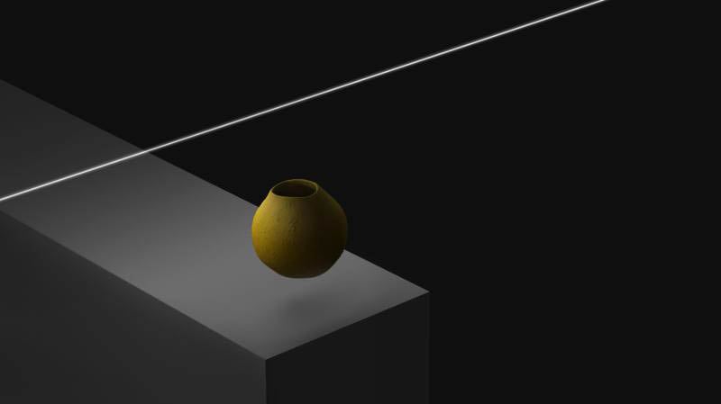 黄色の器