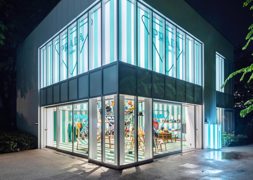 Prada Tropico ポップアップ外観