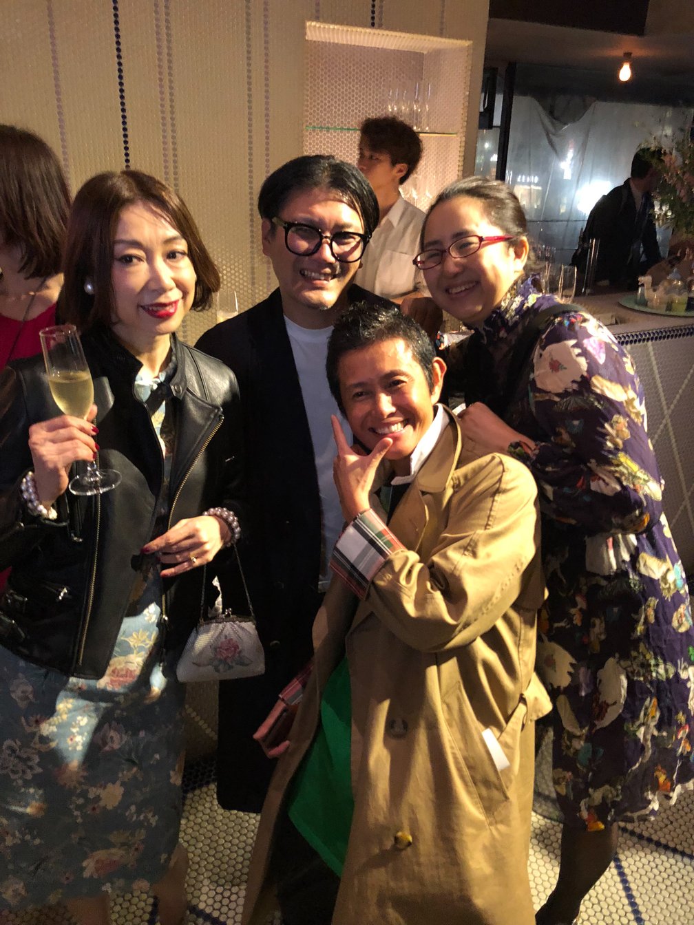 丸山敬太、軍地彩弓、野宮真貴、CHIGAの4ショット