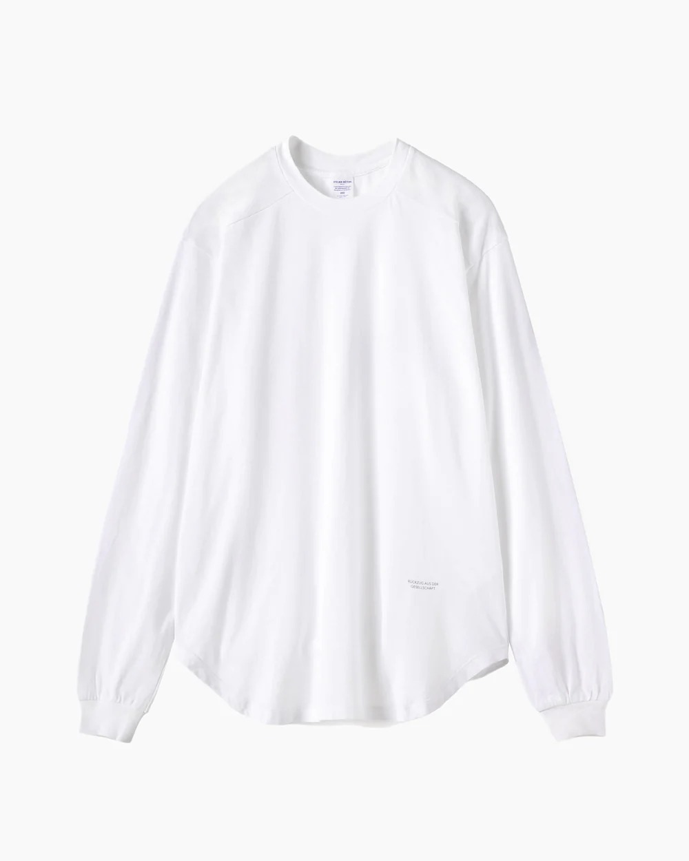 ホワイトのロングスリーブTシャツ