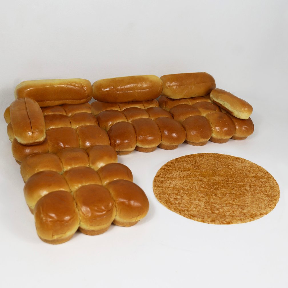パンで作られたソファ