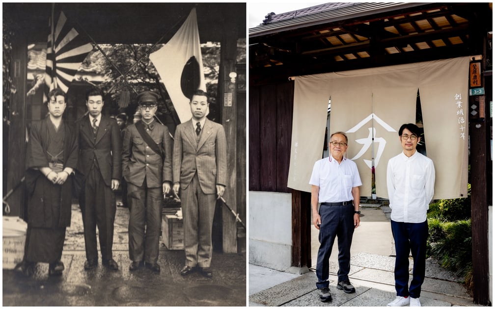 明治10年創業当初の笠盛。笠原家が代々継いできた。