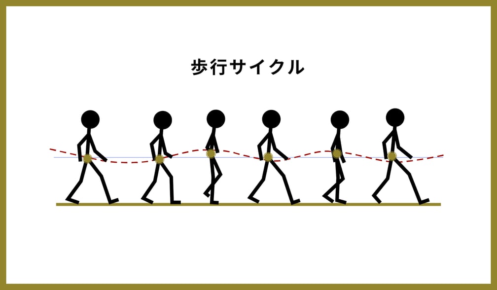歩行サイクルを描いた図