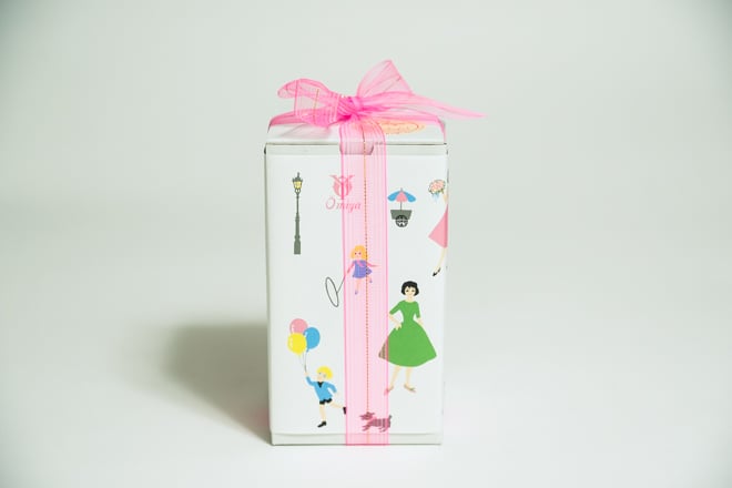 ラッピングされたお菓子の箱