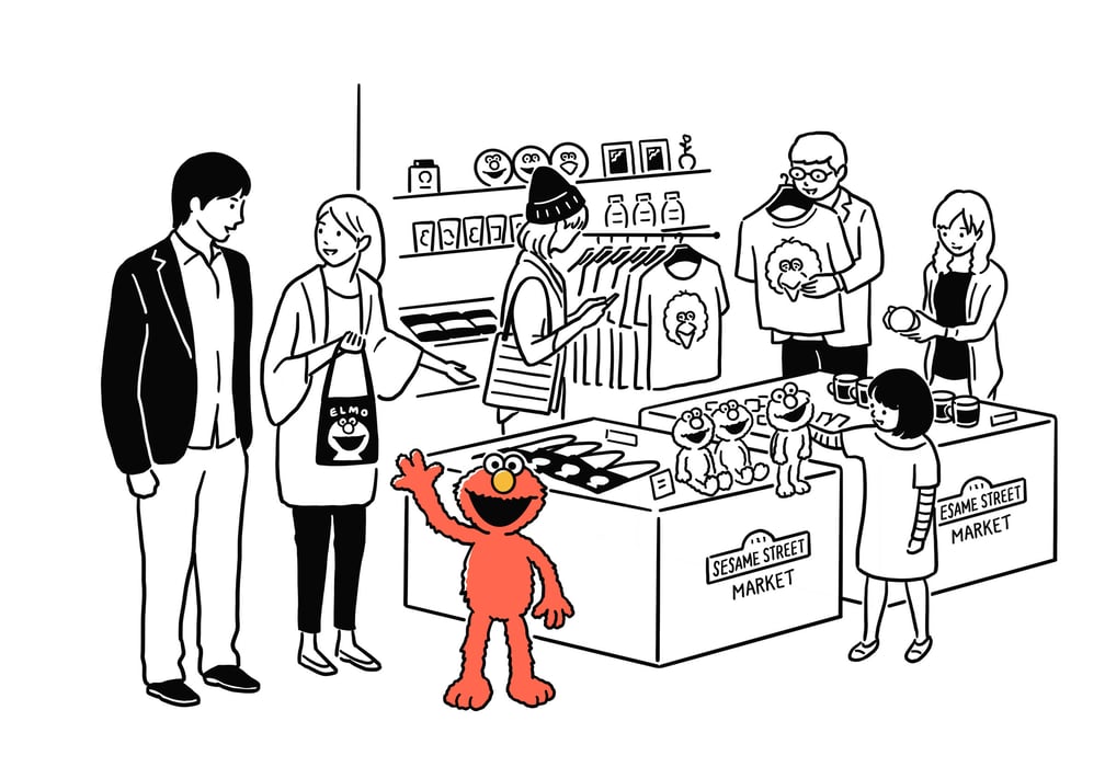 セサミストリートのイラスト