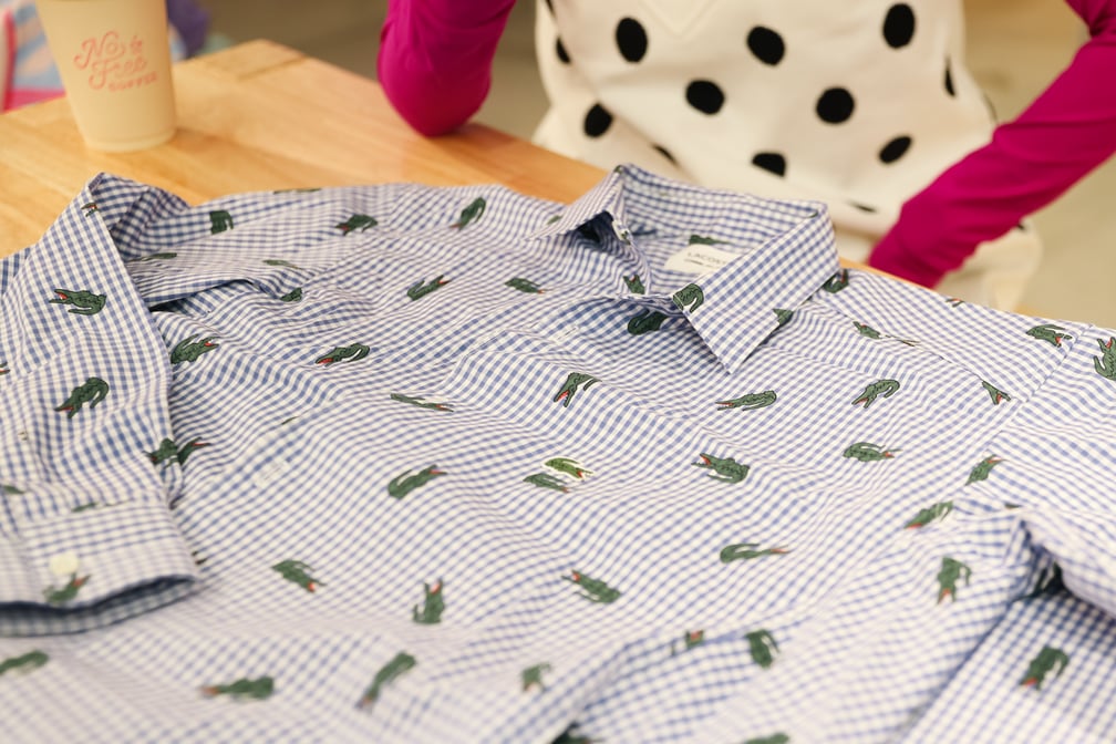 COMME des GARÇONS SHIRT × LACOSTE シャツ 平置き