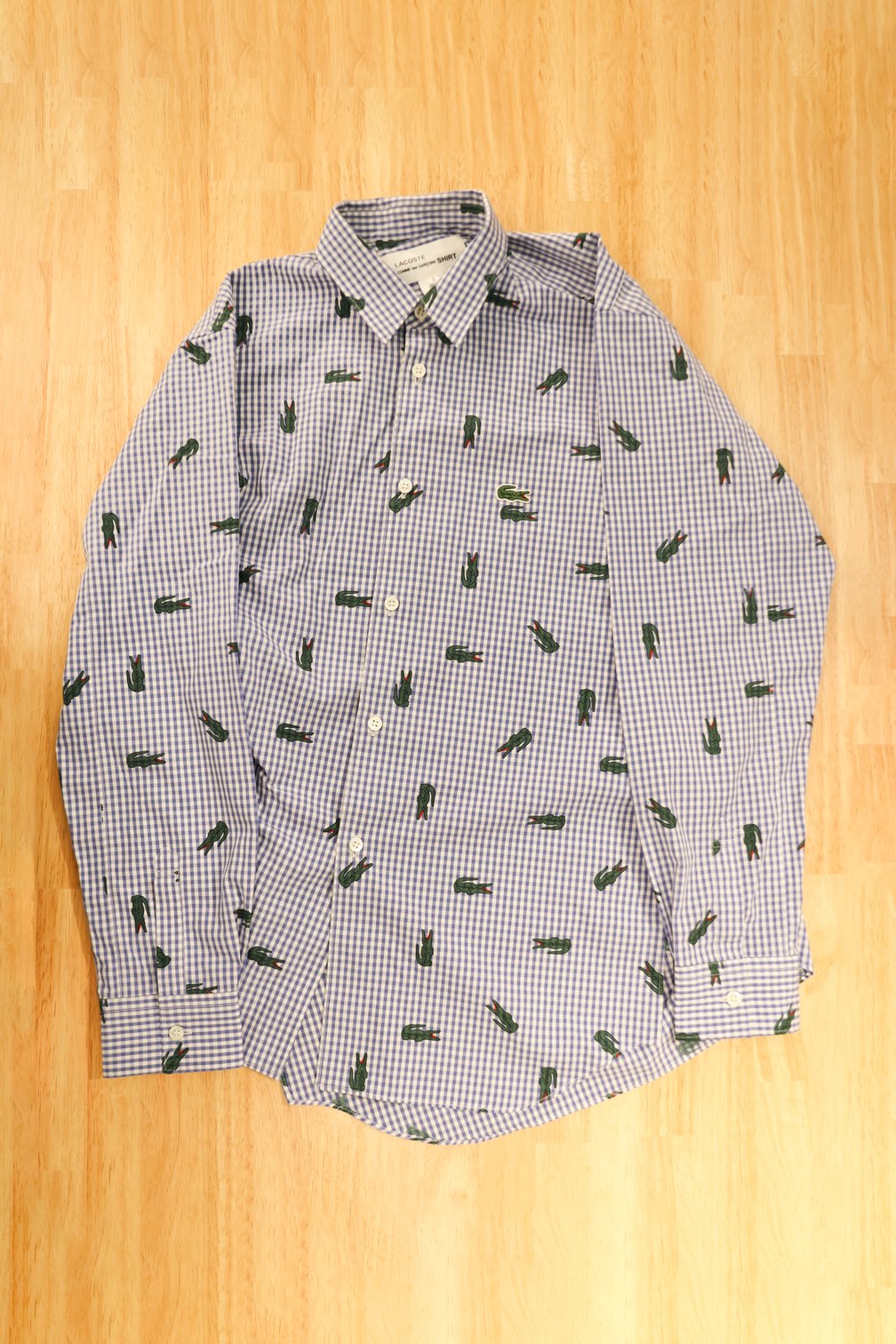 COMME des GARÇONS SHIRT × LACOSTE シャツ 平置き